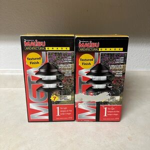 Malibu LT 13 12 Volt 7 Watt 3 Tier Black Metal Landscape Garden Light Set of 2
